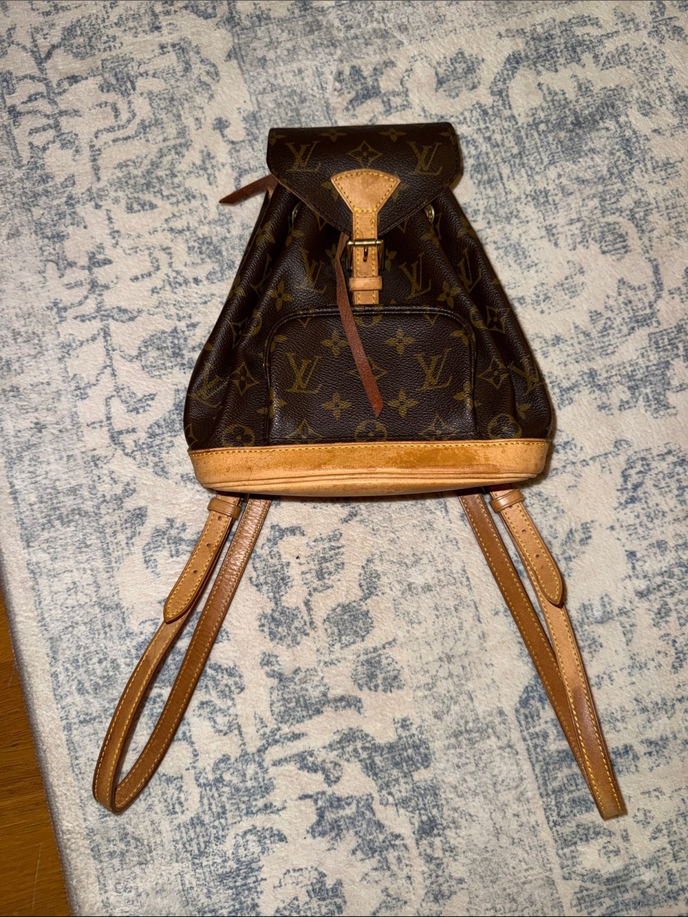 Louis Vuitton Monogram Canvas Backpack with Vachetta Trim